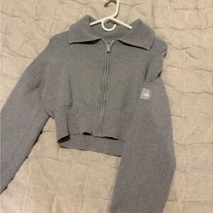 Alo scholar knit cropped jacket